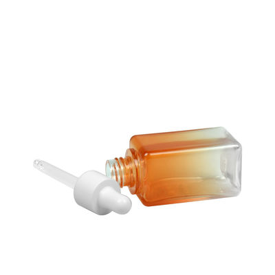 50ML κλίσης PETG καλλυντική συσκευασία μπουκαλιών ουσιαστικού πετρελαίου μπουκαλιών τετραγωνική 20/410