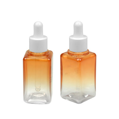50ML κλίσης PETG καλλυντική συσκευασία μπουκαλιών ουσιαστικού πετρελαίου μπουκαλιών τετραγωνική 20/410