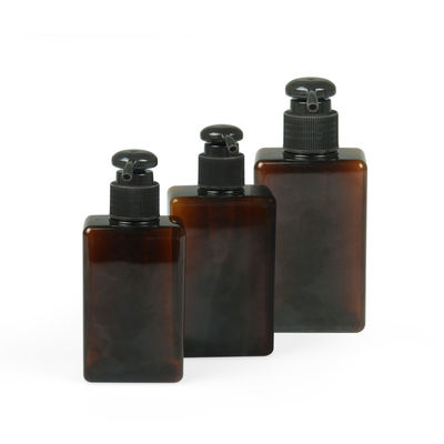 βάζο 24/410 κρέμας 100ml 200ml 250ml Petg τετραγωνικό ηλέκτρινο μπουκάλι σαμπουάν