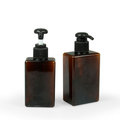 βάζο 24/410 κρέμας 100ml 200ml 250ml Petg τετραγωνικό ηλέκτρινο μπουκάλι σαμπουάν