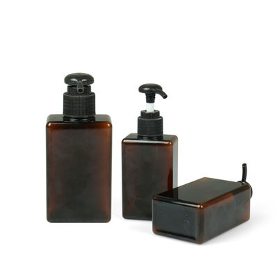 βάζο 24/410 κρέμας 100ml 200ml 250ml Petg τετραγωνικό ηλέκτρινο μπουκάλι σαμπουάν