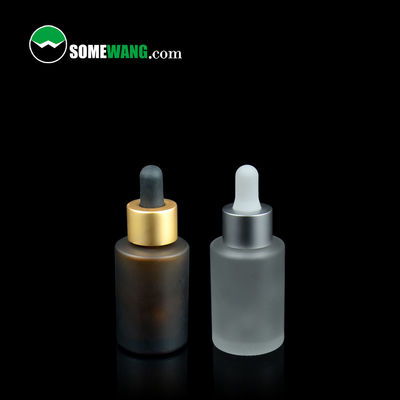 30ml καλλυντικό Dropper 1.2in ουσιαστικού πετρελαίου γυαλιού ορών ηλέκτρινα μπουκάλια ουσιαστικού πετρελαίου γυαλιού