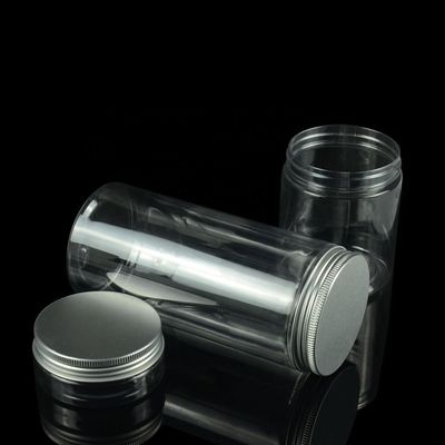 250g κεφαλής κοχλίου πλαστικά PET πλαστικά βάζων βάζα αποθήκευσης τροφίμων μπισκότων πλαστικά με το μέταλλο ΚΑΠ