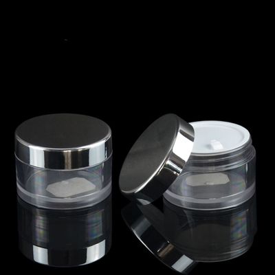 Τα προσαρμοσμένα καλλυντικά 30ml 50ml PETG αποβουτυρώνουν το κενό βάζο με το ηλεκτρολυτικό καπάκι