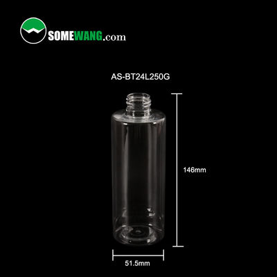 250ml πλαστικό της PET καλλυντικό μπουκαλιών κενό μπουκάλι ώμων λοσιόν επίπεδο