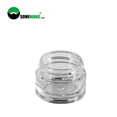 8ml παχύ πλαστικό καλλυντικό βάζο της PET τοίχων σαφές στρογγυλό που συσκευάζει το μαύρο καπάκι για την κρέμα ματιών