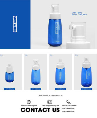 η κενή πλαστική PETG καλλυντική συσκευασία 30ml 60ml 80ml 100ml θέτει το μπουκάλι πηκτωμάτων ντους PETG